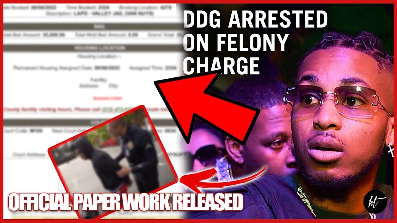 DDG FELONY GUN CHARGE OFFICIAL PAPERWORK RELEASED FROM THE LAPD POLICE DEPARTMENT