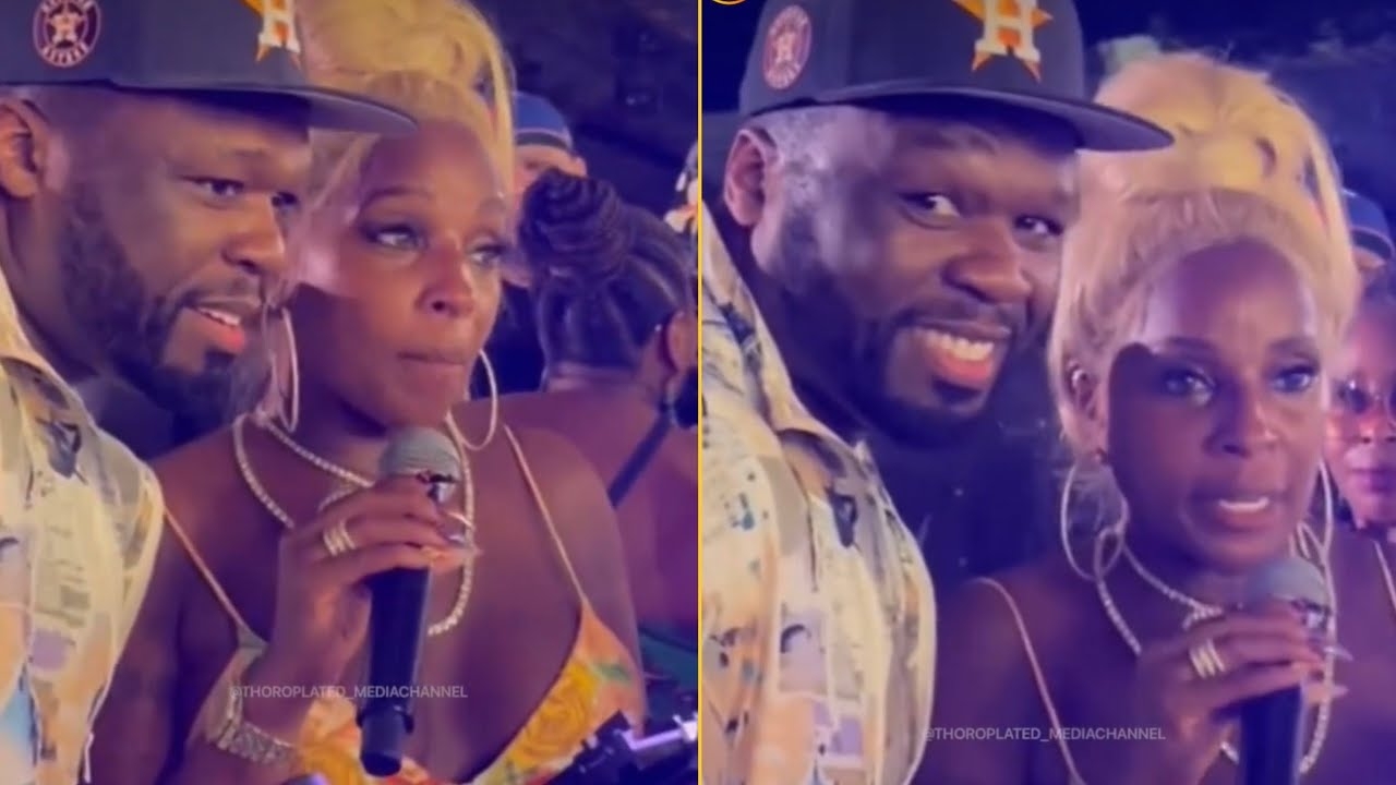 Mary J Blige Flirting With 50 Cent During The Show And Giving His Flowers To Curtis ‘Luv You Fifty’