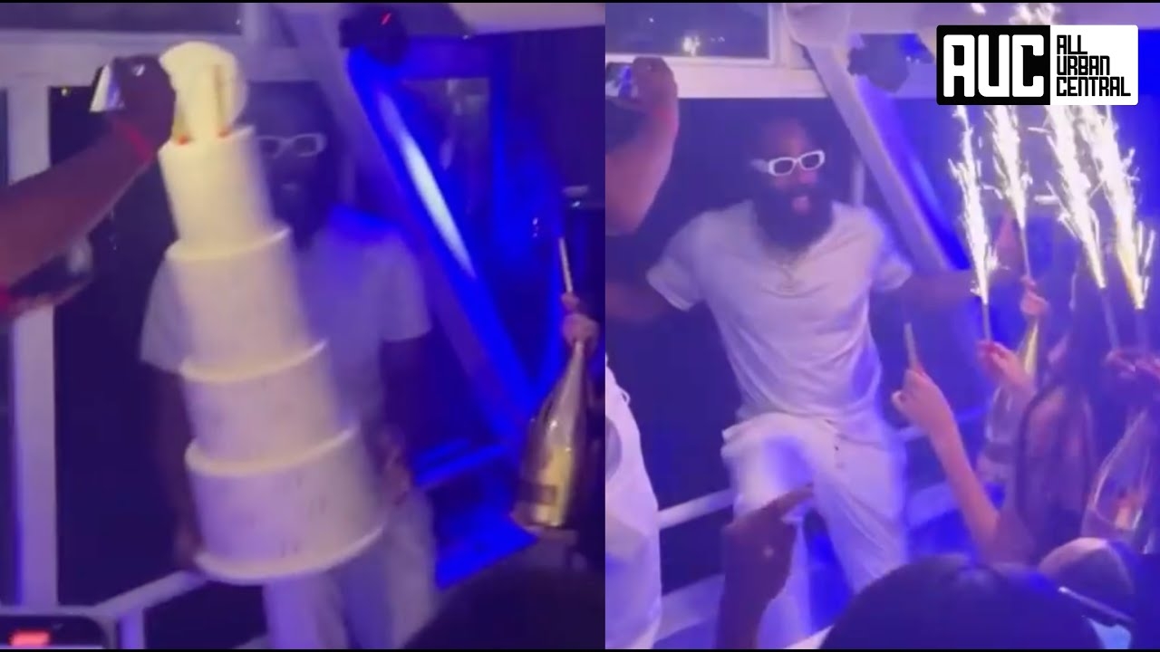 James Harden Throws His Birthday Cake In the Ocean At Yacht Party