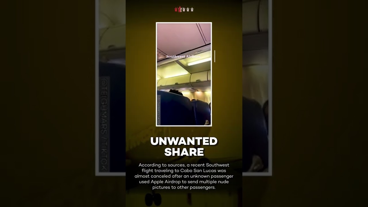 Southwest Airlines Pilot Threatens Passengers for AirDropping Nudes! #shorts