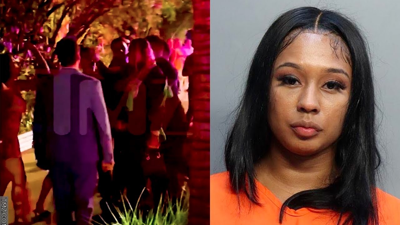 6ix9ine’s Girlfriend Arrested for Punching Him in Miami! #shorts