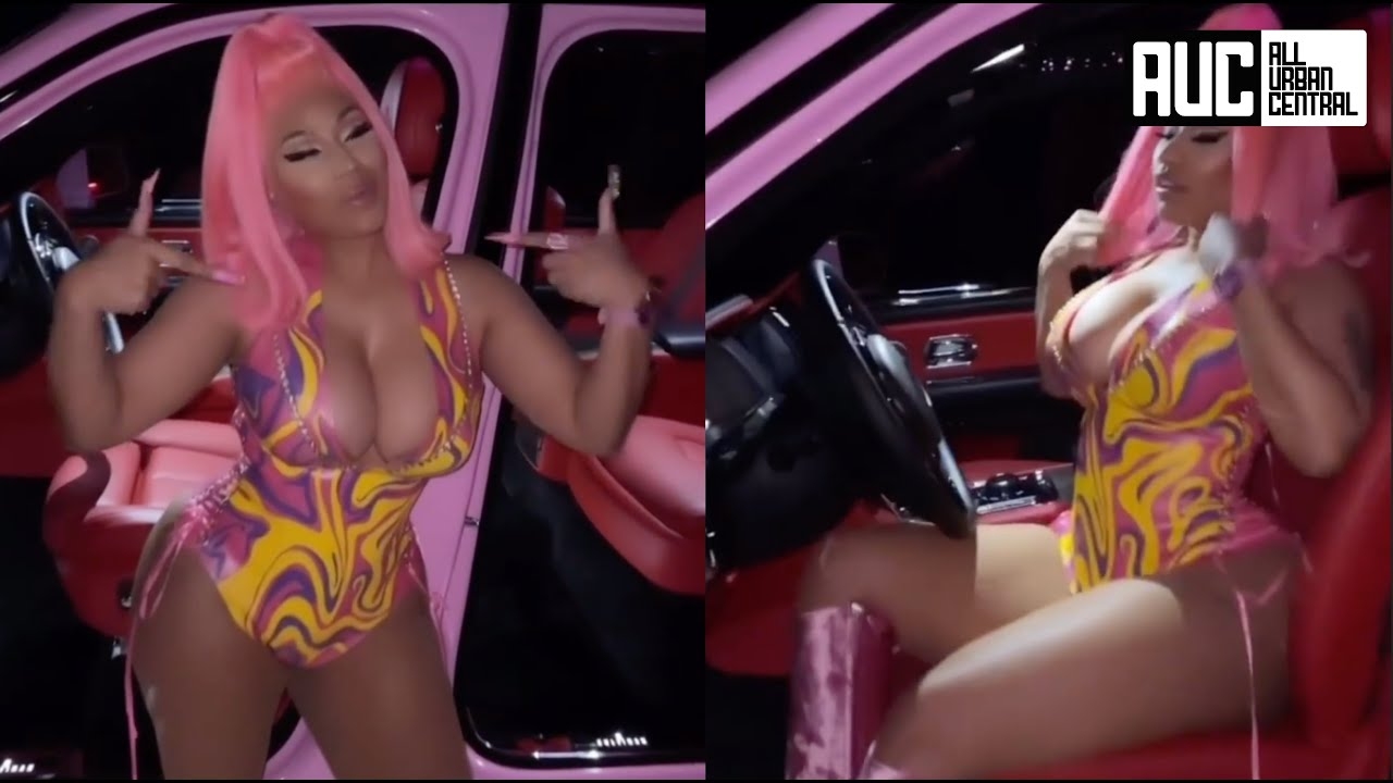 Nicki Minaj Shows How Thick She Got Can Barely Squeeze In Her Rolls Royce