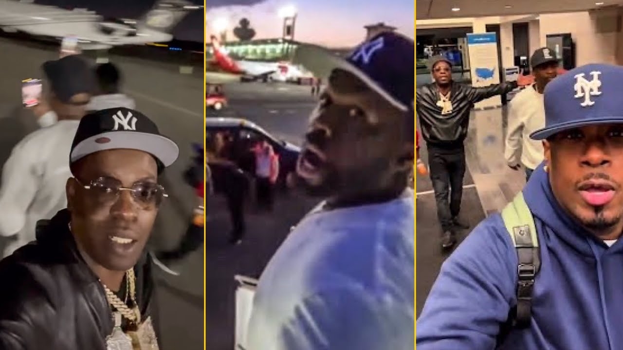 50 Cent, Tony Yayo And Uncle Murda Reunited In Airport 'Spain We Are Coming'