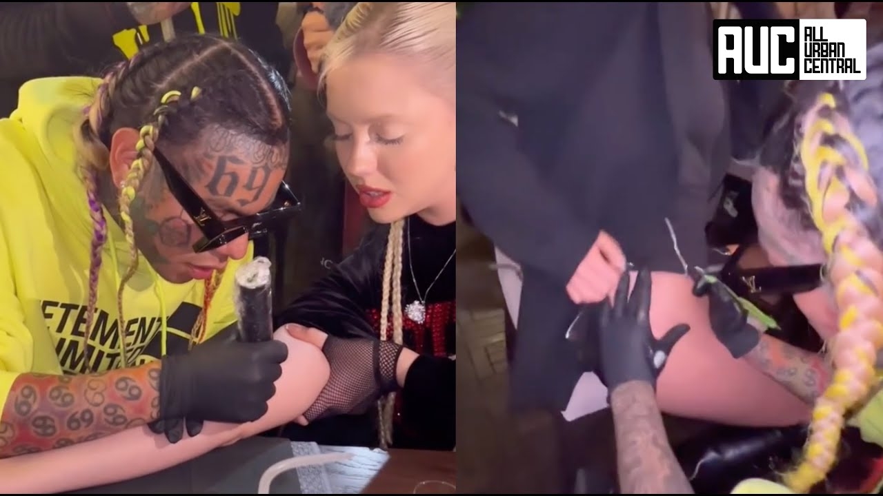 6ix9ine In Russia Giving Free Tattoos