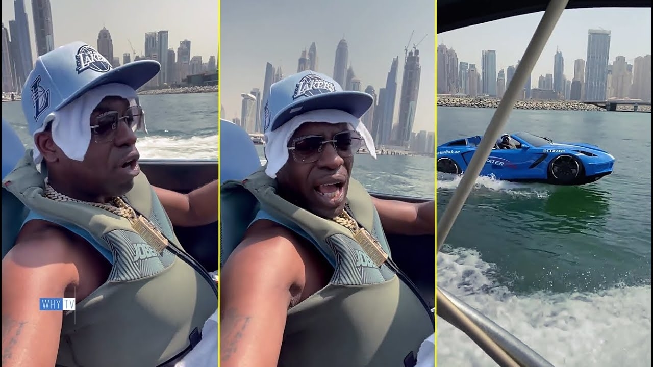 50 Cent And Uncle Murda Driving On Water For The First Time With Special Water Cars In Dubai