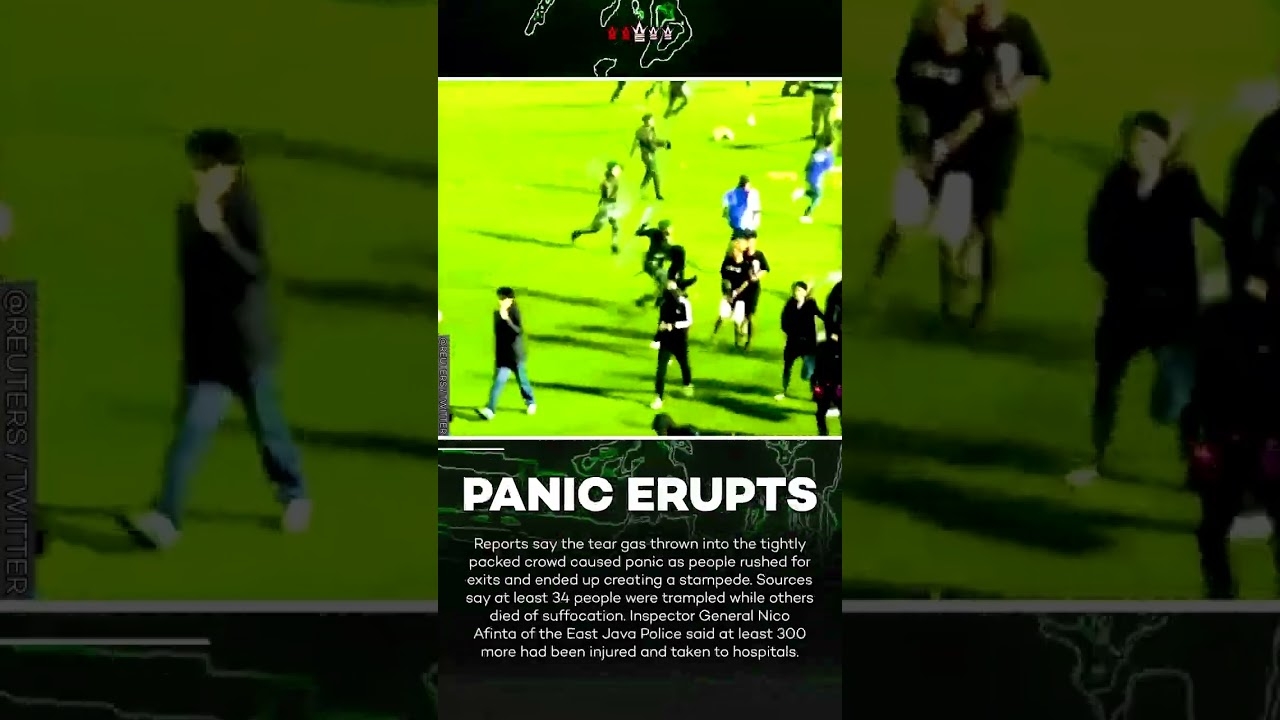 174 People Dead In Stampede at Indonesian Soccer Match! #shorts