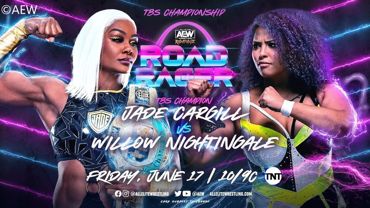 Jade Cargill (c) v Willow Nightingale / AEW TBS Title Match / Rampage #46 Road Rager 2022 / WWE 2K22