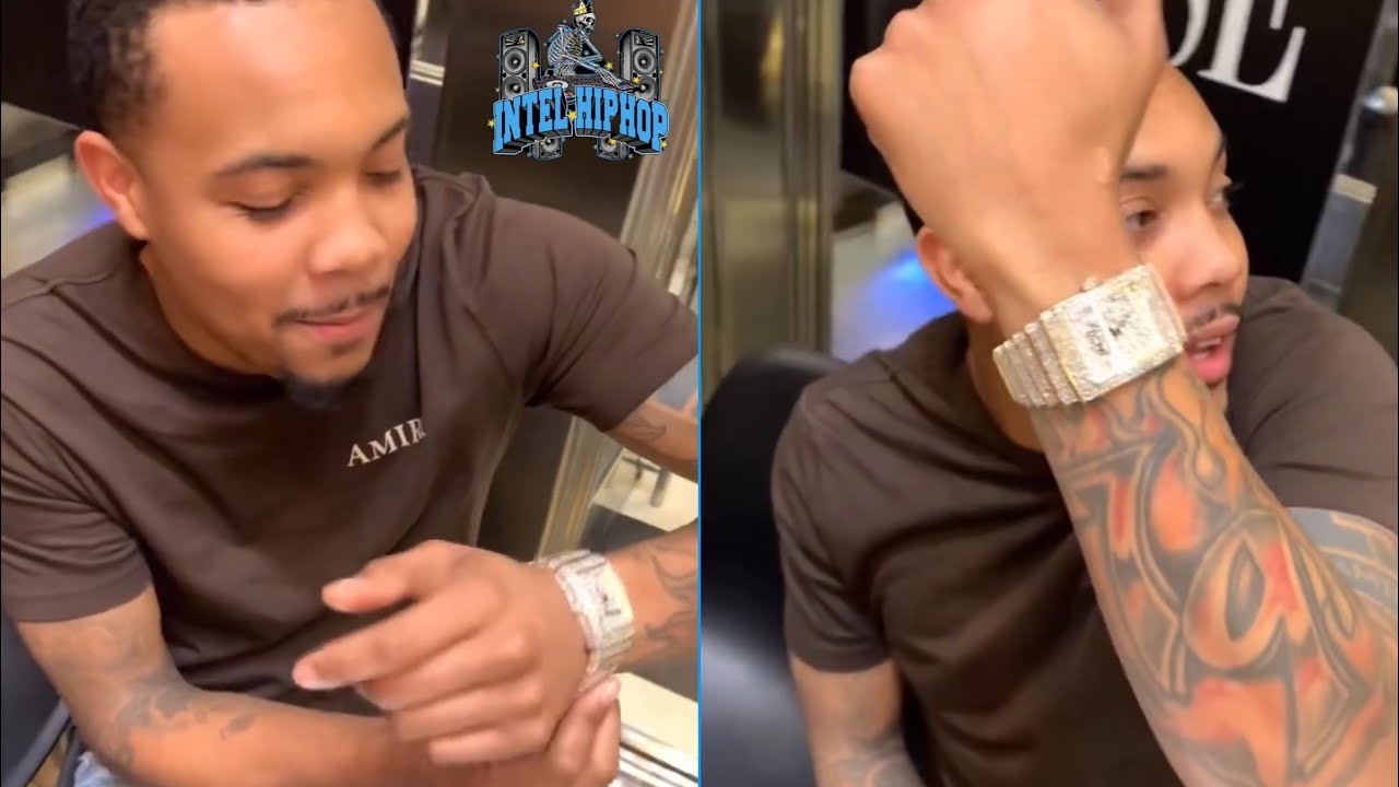 G Herbo shows off his new iced out Pristine timepiece he got for his birthday!