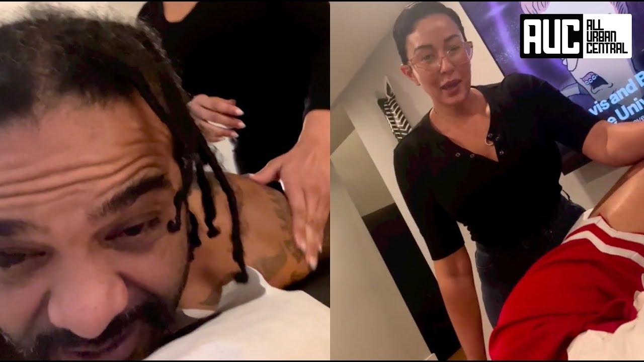Jim Jones Lets A Dime Piece Stretch Him Out In Back Office