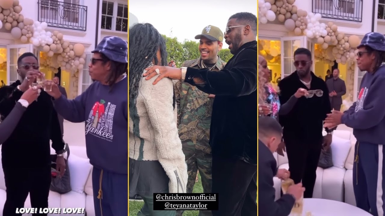 Jay Z, Chris Brown, Mary J Blige And More Reunited At Diddy’s Bday Party In His Mansion
