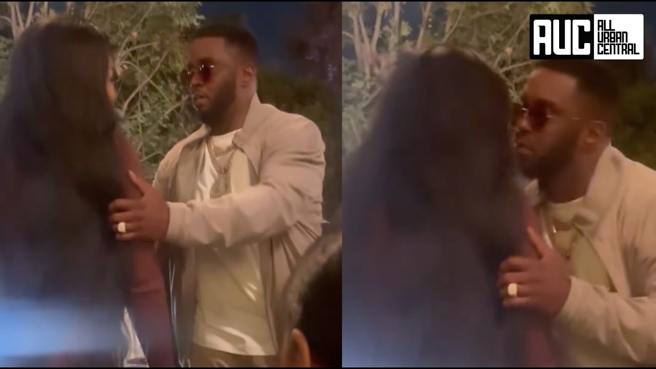 Diddy Kisses Blueface Girlfriends ChriseanRock At His Birthday Party