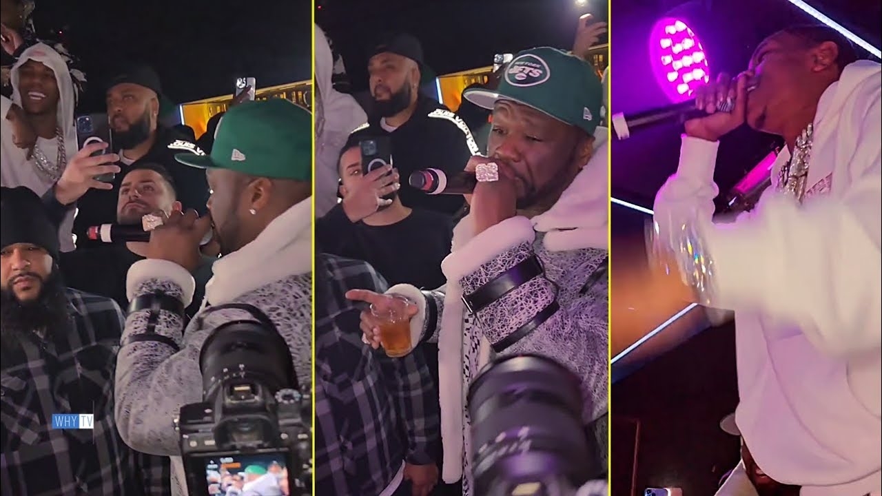 50 Cent And Boogie Wit Da Hoodie Linked Up In Club And Performing 'Many Men'