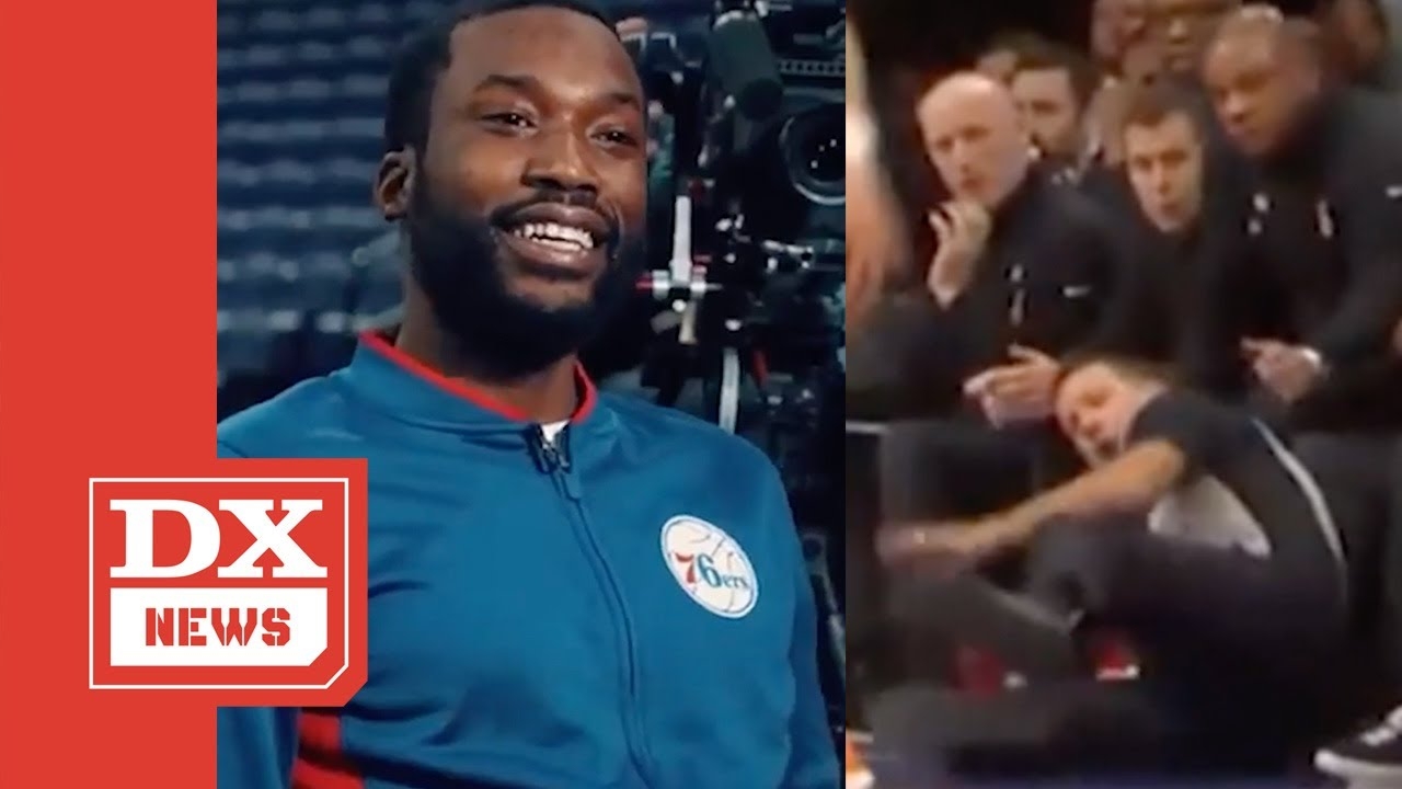 Meek Mill TRIPS Referee Courtside & Then Quotes Jay-Z