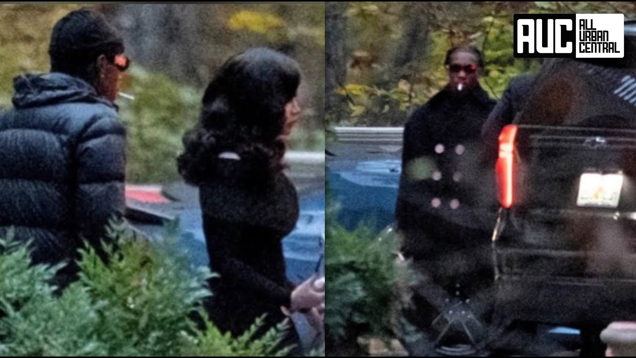 Offset And Cardi B Arrive To Takeoff Funeral In ATL
