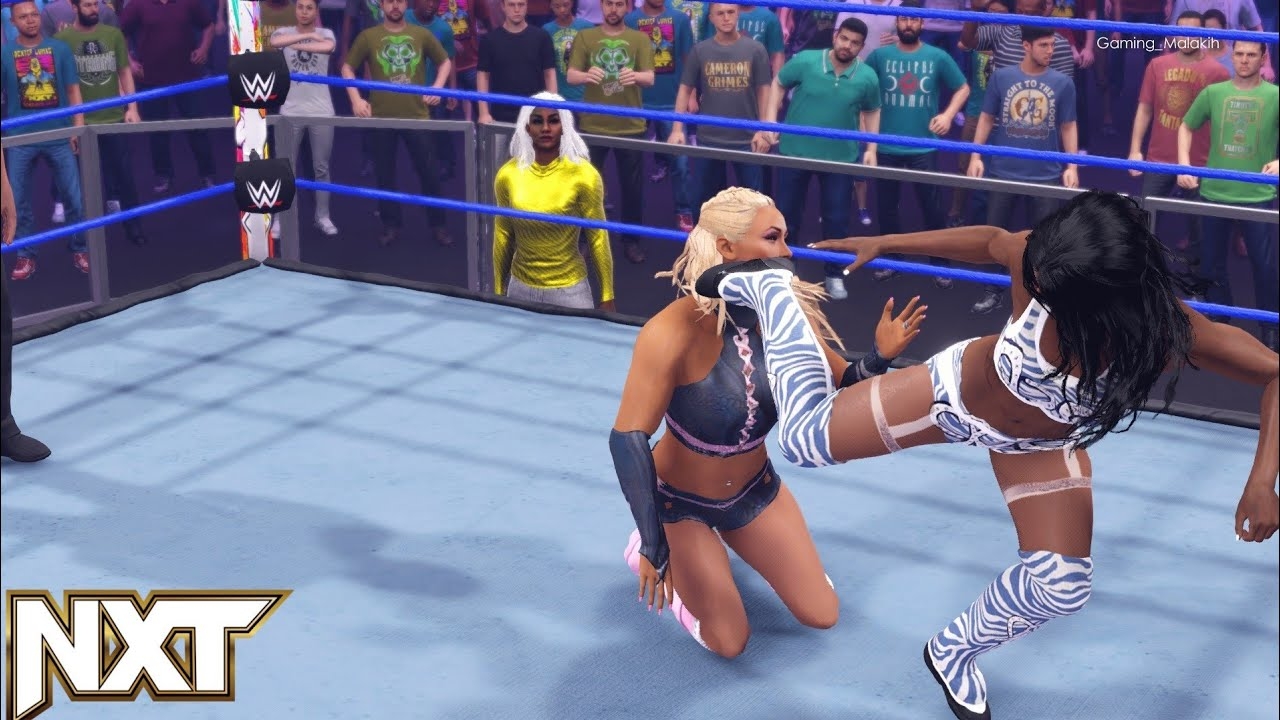 WWE2K22 NXT TIFFANY STRATTON VS AMARI MILLER (JADE CARGILL RINGSIDE