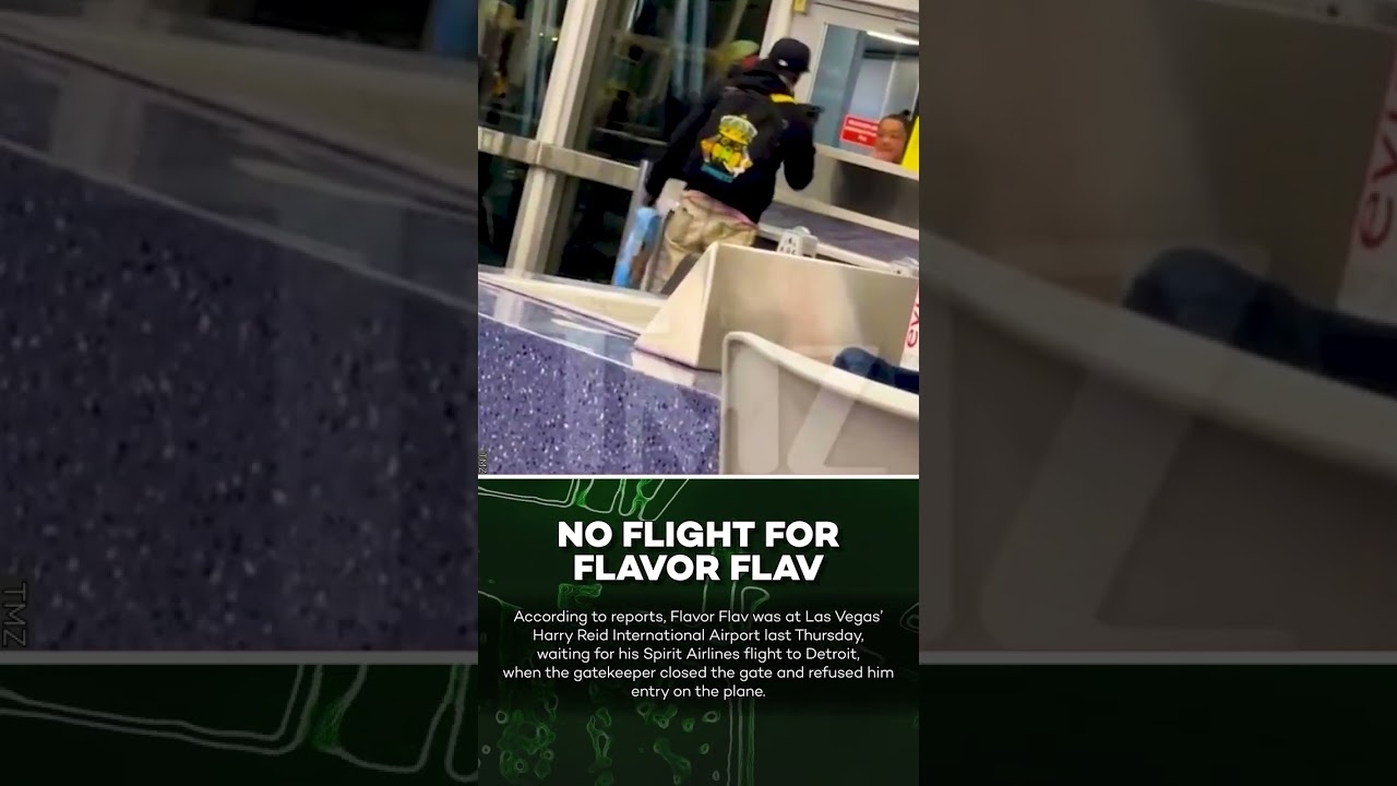 Flavor Flav Goes Off On Spirit Airlines Employee After Missing Flight! #shorts