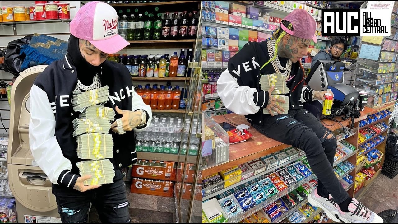 6ix9ine Walks Around New York With $1M Cash Dares Someone To Press Him