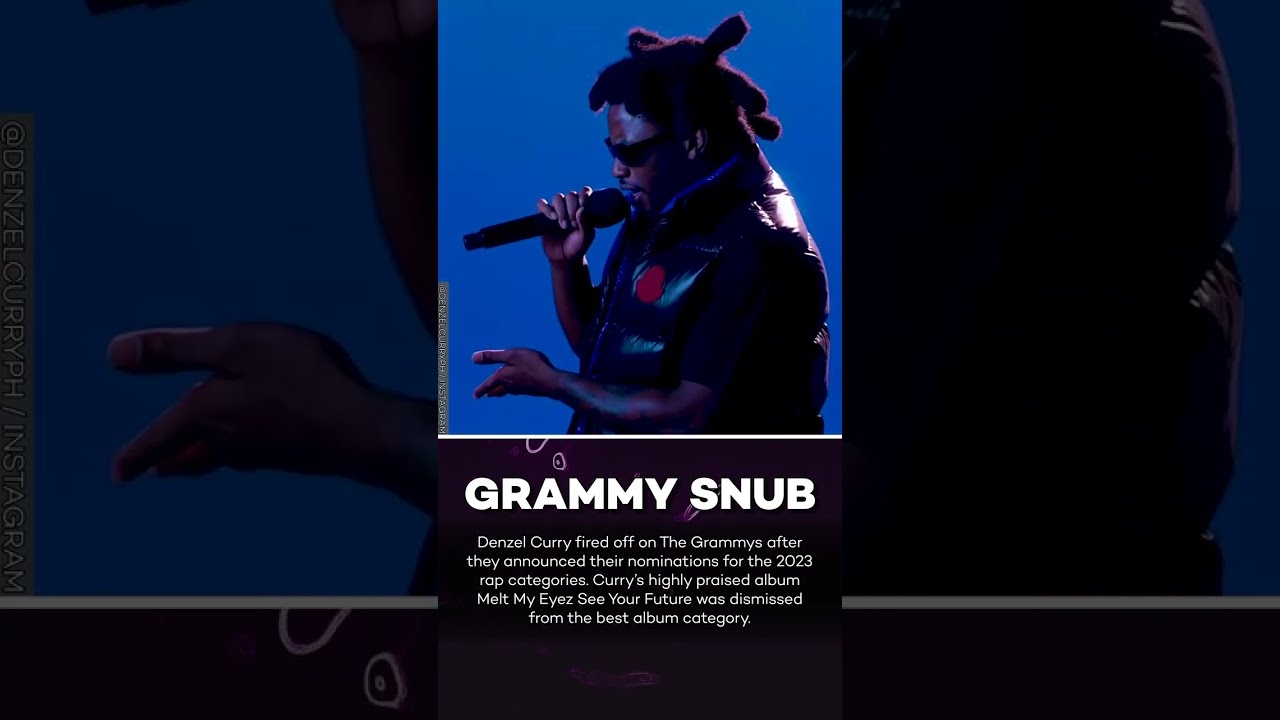 Denzel Curry Goes Off On The Grammys Best Rap Album Nominations! #shorts