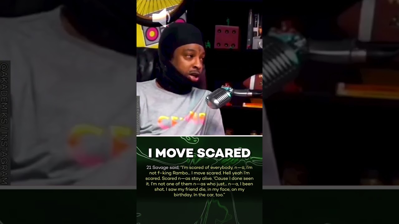 21 Savage Admits He's 'Scared of Everybody' After Friend's Shooting! #shorts