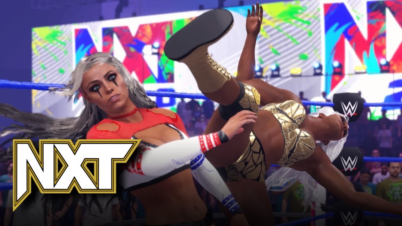 WWE 2K22 NXT JADE CARGILL VS LIV MORGAN (SHOTZI AT RINGSIDE)