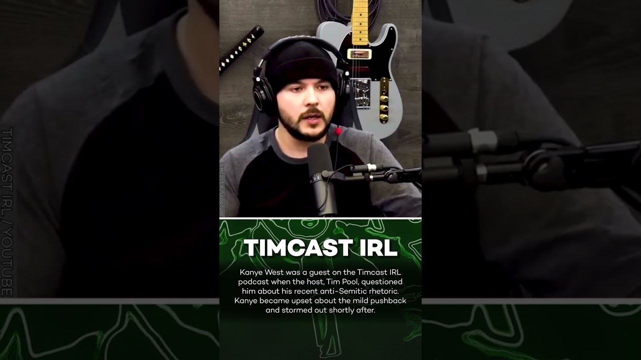 Kanye West Walks Out of Interview After Tim Pool Lightly Defends Jews! #shorts