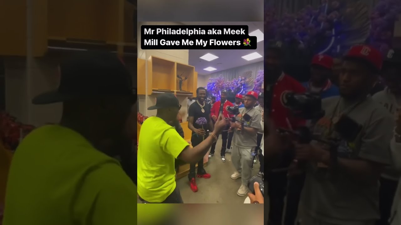 Meek Mill Gives E Ness His Flowers