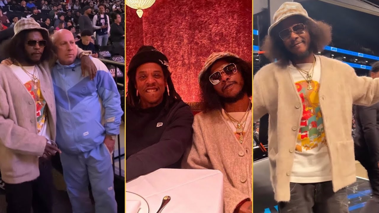Jay Z And Ab Soul Reunited At Courtside At The Nets And Wizards Game In Brooklyn