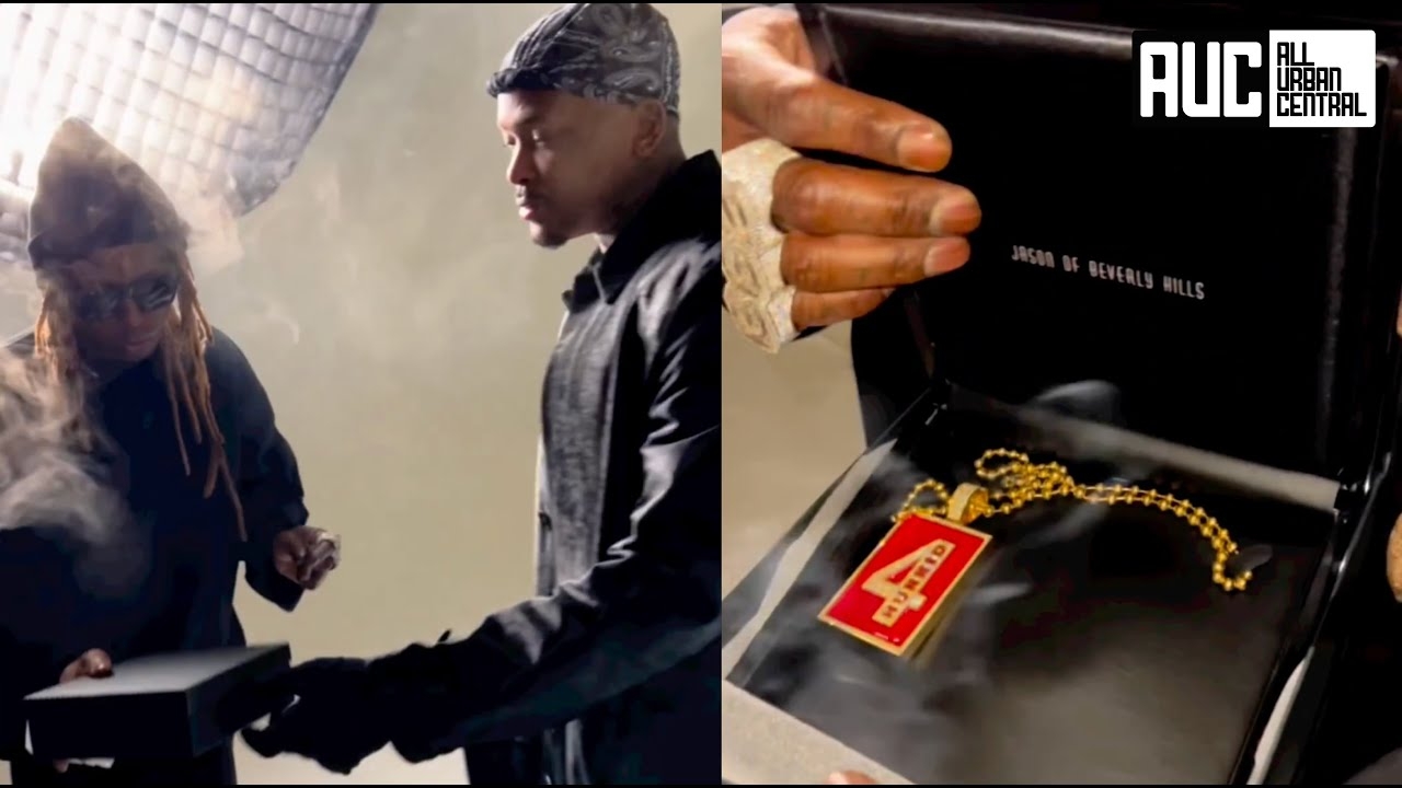 Yg Surprises Lil Wayne With A Diamond 4Hunnid Chain For Being His Fav Rapper