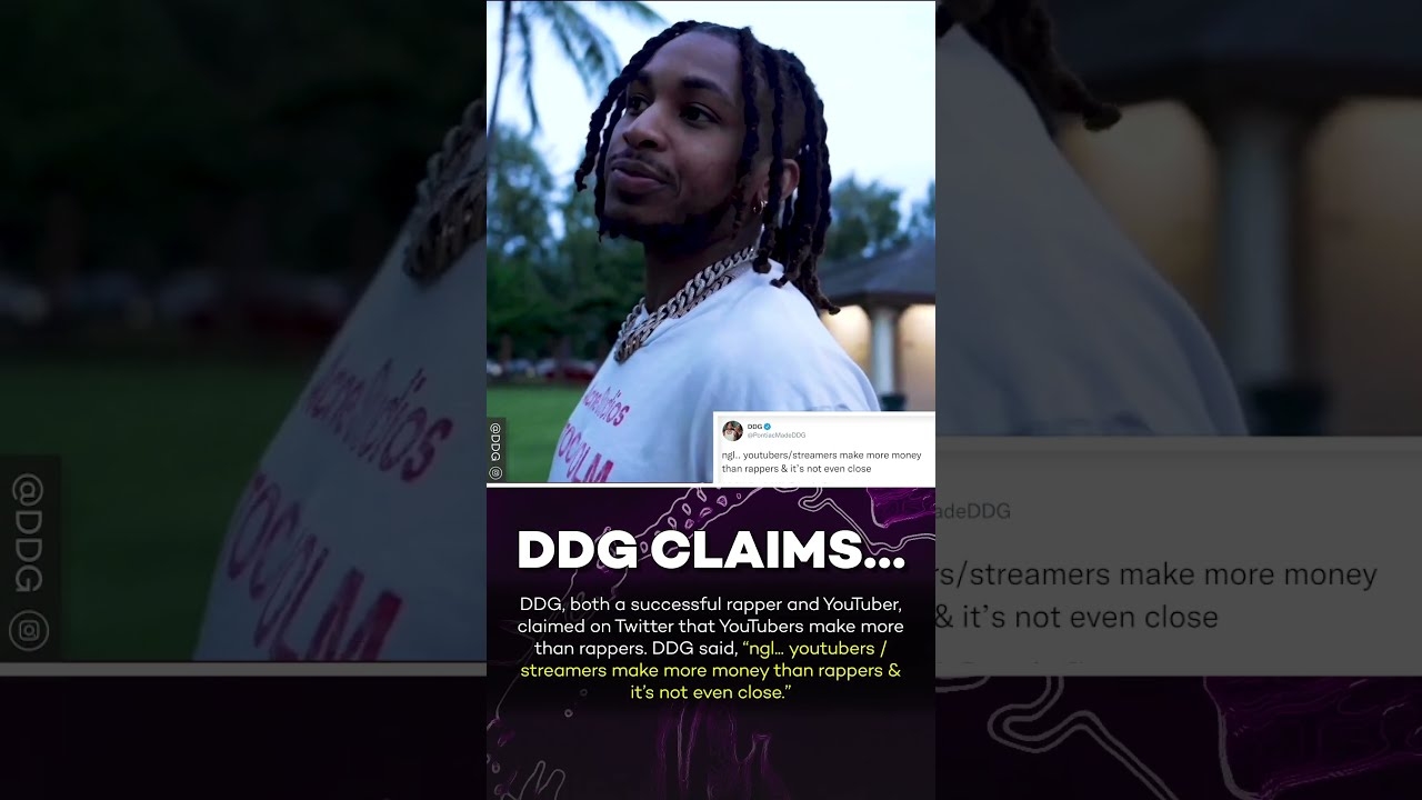 DDG Says YouTubers/Streamers Make More Money Than Rappers! #shorts
