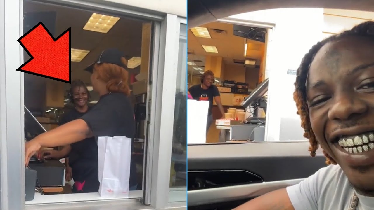 Jackboy flirts with Dunken Donuts employee in Drive thru after calling him unattractive!
