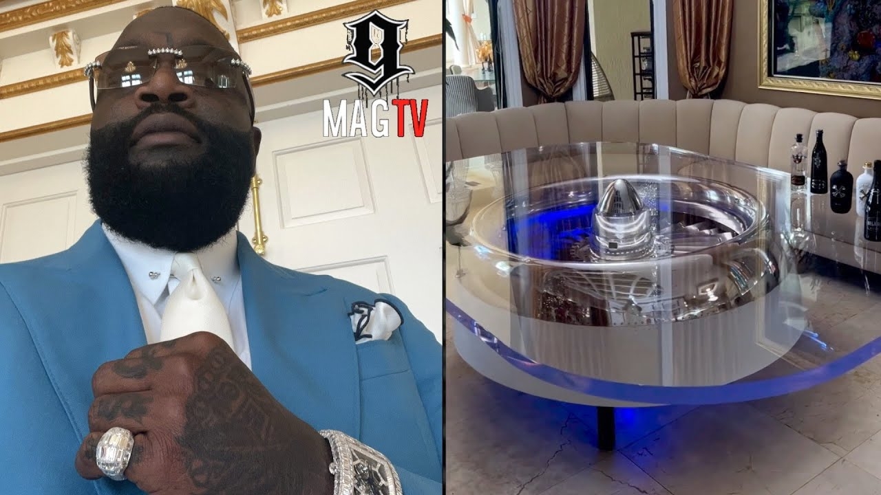 Rick Ross Has Custom Table Made From A Jet Airliner Engine! ✈️