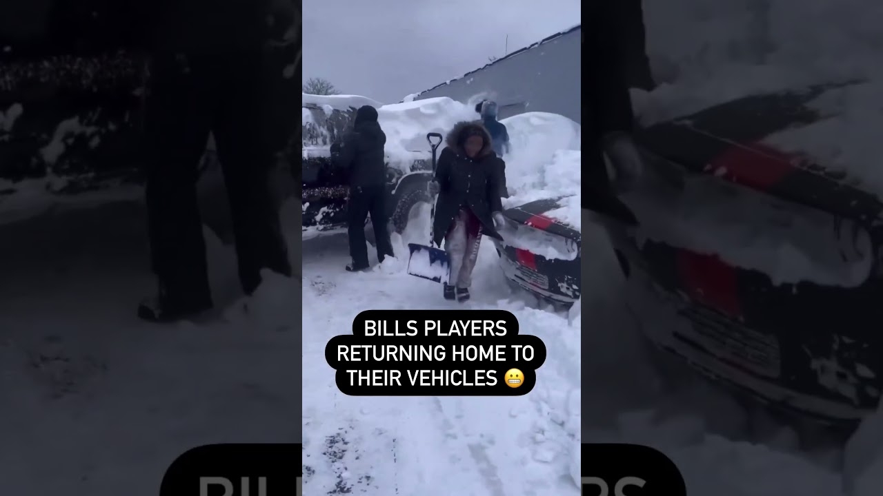 Buffalo Bills Players Returning Home To Their Vehicles After Blizzard #Shorts