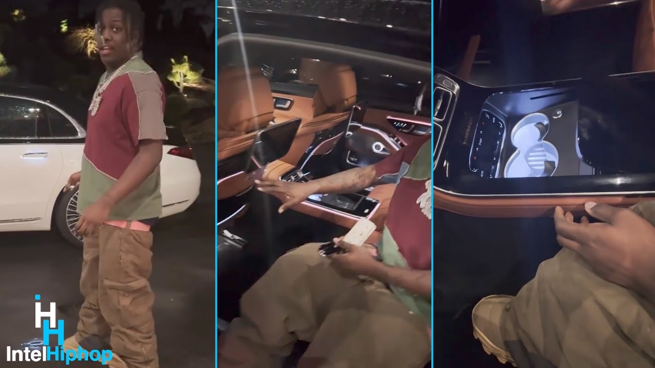 Lil Yachty reviews his New 2022 Maybach with glow in the dark cup holders!