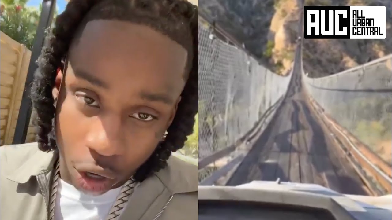 Polo G Drives ATV Over Worlds Tallest Indiana Jones Bridge