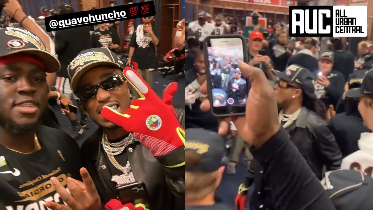 Quavo Turns Up In Georgia Locker Room After Beating Alabama In College Football Championship