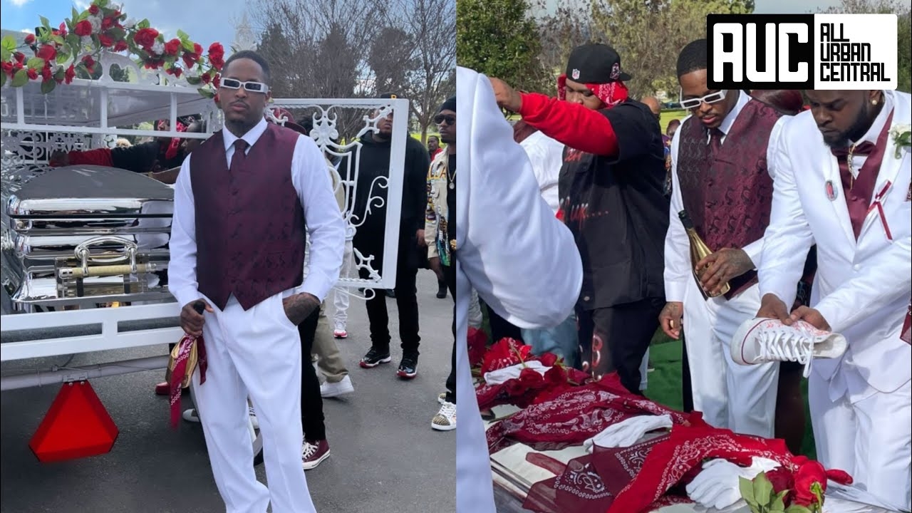 YG & Mozzy Pay Respect At Slim400 Funeral
