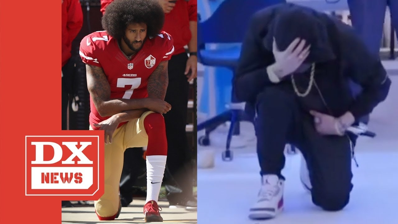 Eminem Kneeling During Super Bowl Performance Sparked Conversation Around NFL & Kaepernick