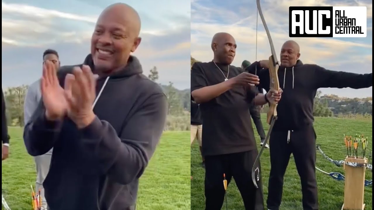 Dr. Dre Puts Down The Strap Learns How To Shoot Bow And Arrows With Big Boy