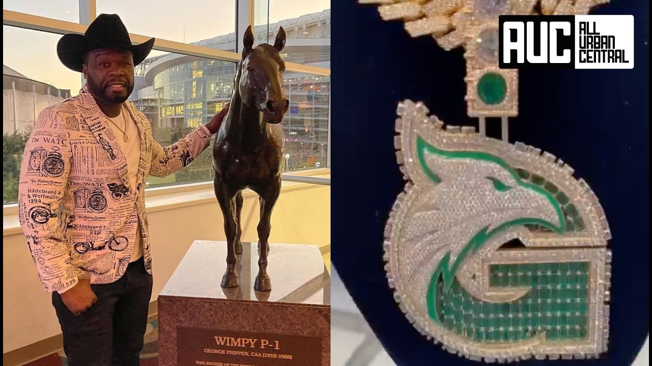50 Cent Spends $750K On Glow In the Dark Green Light Diamond Chain