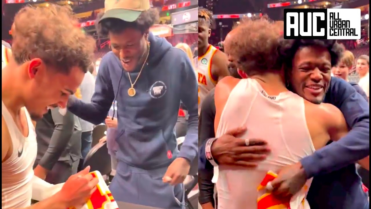 DC Young Fly Gets Emotional After Trae Young Gives Him His Jersey After Hawks Game