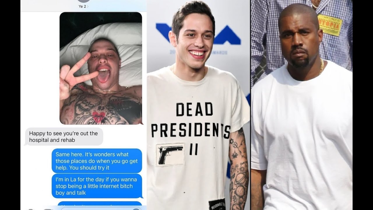 Kanye West Texts Pete Davidson for the Addy so he could Slide and SKETE says 'IM IN BED WIT YO WIFE'