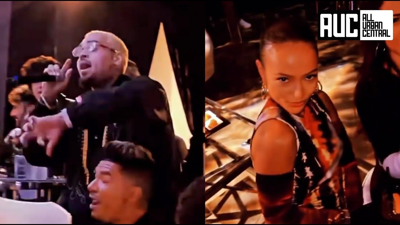 Chris Brown Tries To Impress Karrueche By Singing Acapella After Running Into Her At Party