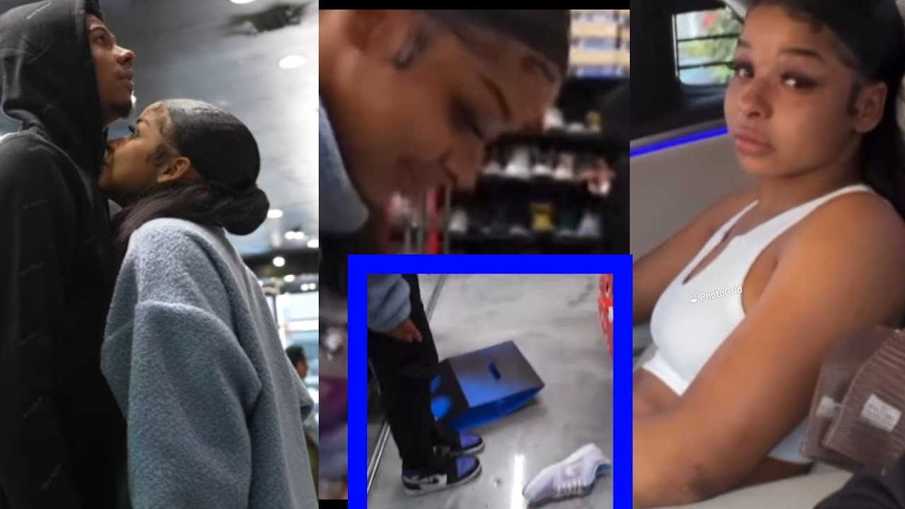 ChriseanRock cries after Blueface “checks” her behavior in a shoe store
