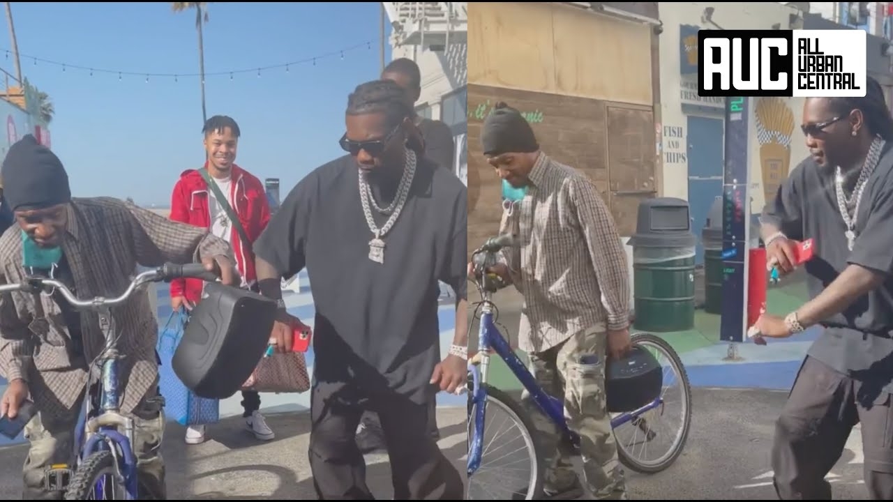 Offset Has A Heartfelt Moment Dancing With Homeless Man In LA