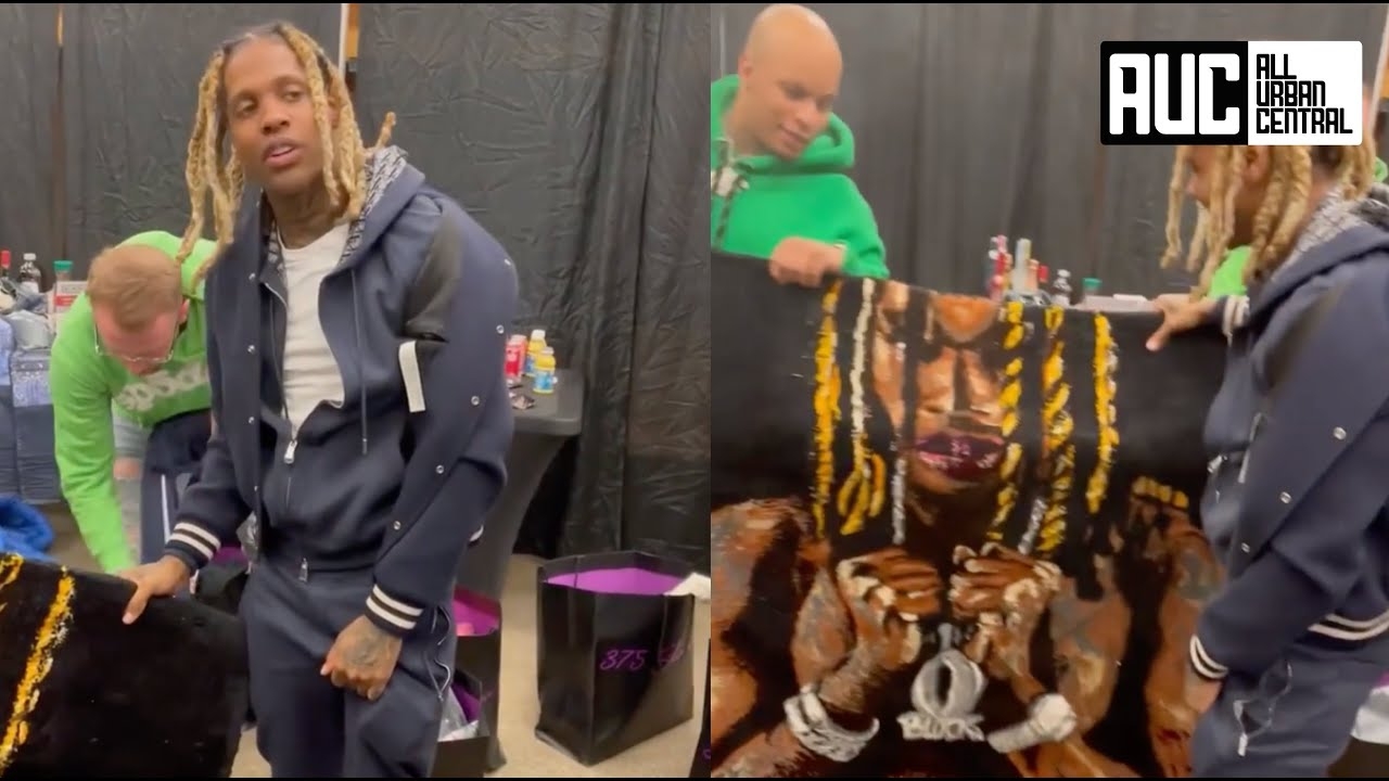 Gillie And Wallo Surprise Lil Durk With A King Von Rug That Don’t Look Like Him