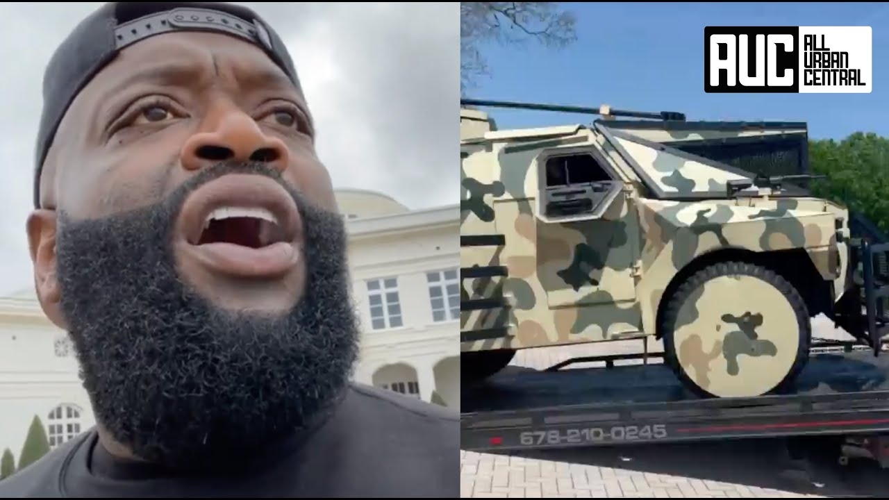 Rick Ross Shows Bullet Hole After Someone Tried To Shoot At His Army Tank