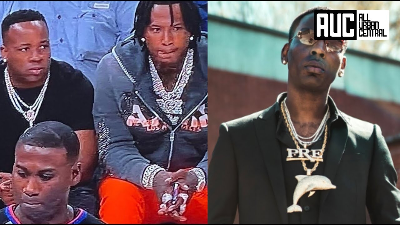 Awkward Moment Between Yo Gotti & Moneybagg After Young Dolph Starts Playing At Grizzlies Game