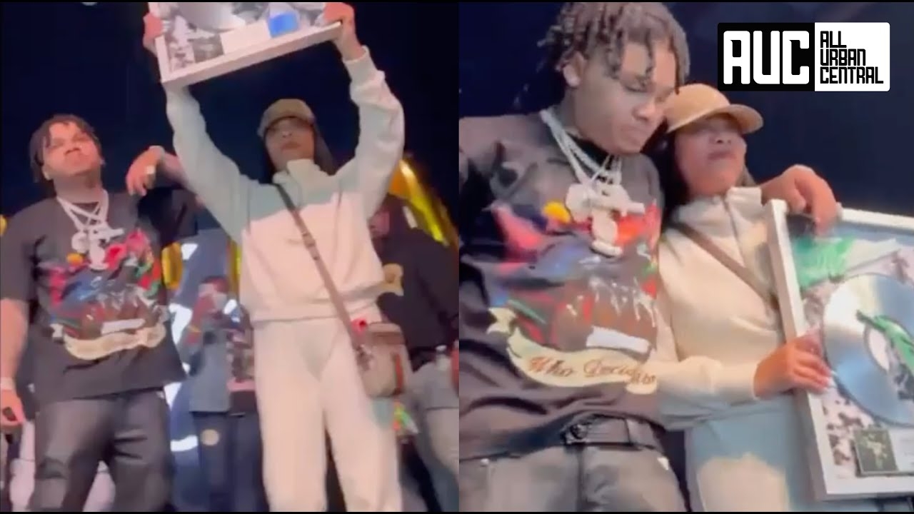 NoCap's Mom Surprises Him With First Platinum Plaque During NY Show