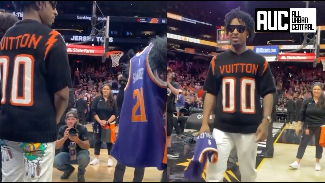 21 Savage Confused After Phoenix Suns Give Him His Own Game Jersey