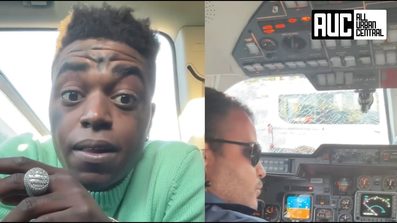 Kodak Black Spooked After Airplane Window Breaks And Makes Emergency Landing